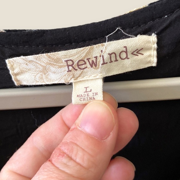 REWIND Crinkly Babydoll Dress with Lining, Size L. - Picture 11 of 13